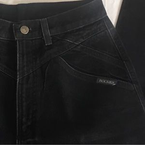 VINTAGE Women's Black ROCKIES Western Jeans SIZE 29/9
